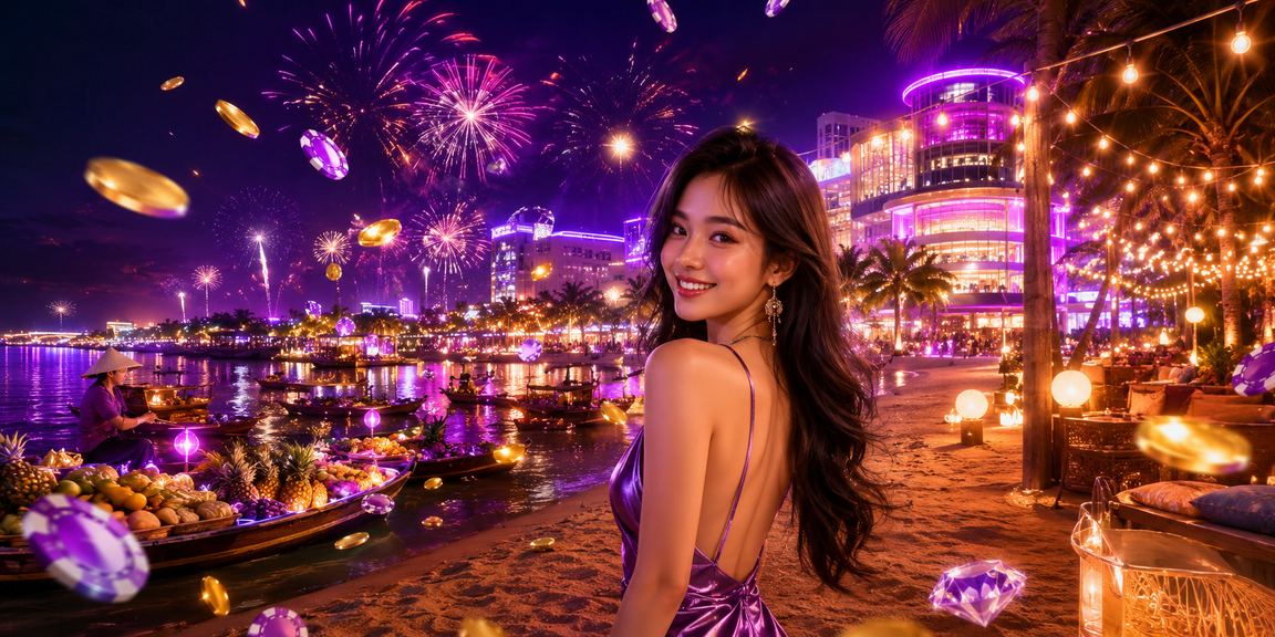 Không khí cá cược thể thao sôi động với ánh đèn neon vùng Mekong